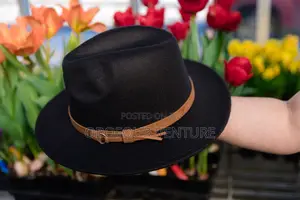 Black and Brown Belt Buckle With Different
Colors of the Fedora Hat 