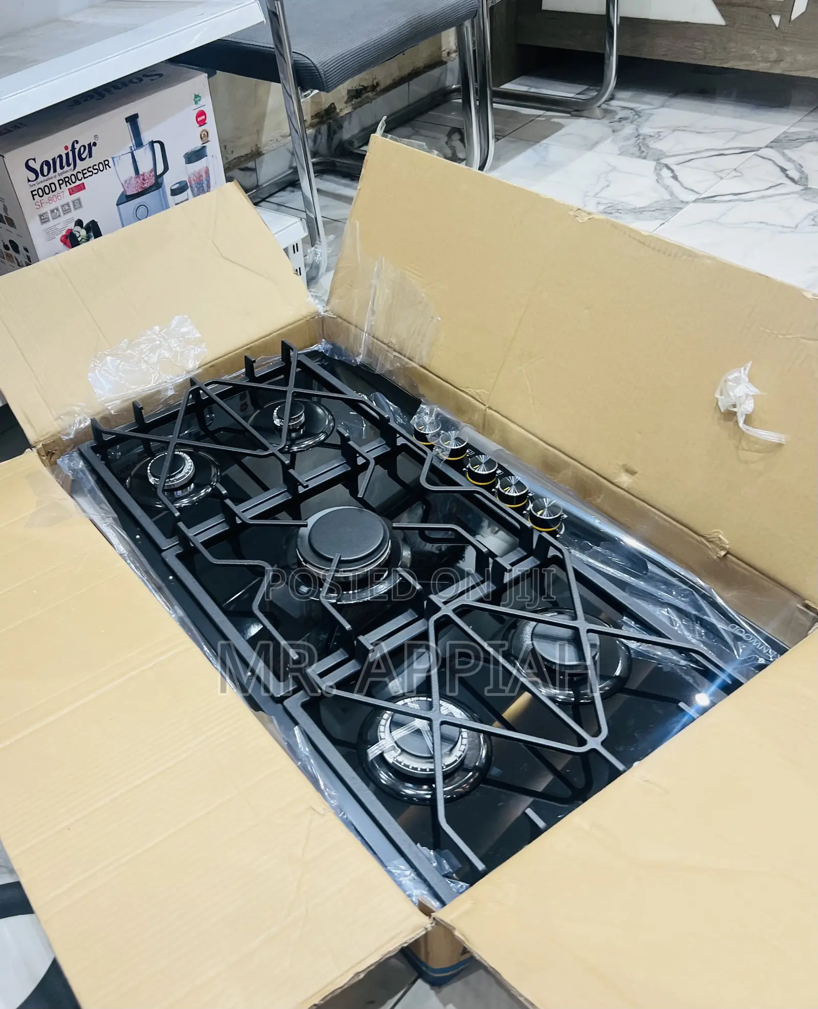 Sleek Kenwood 90cm Glass Hob(Tempered Glass) Black 