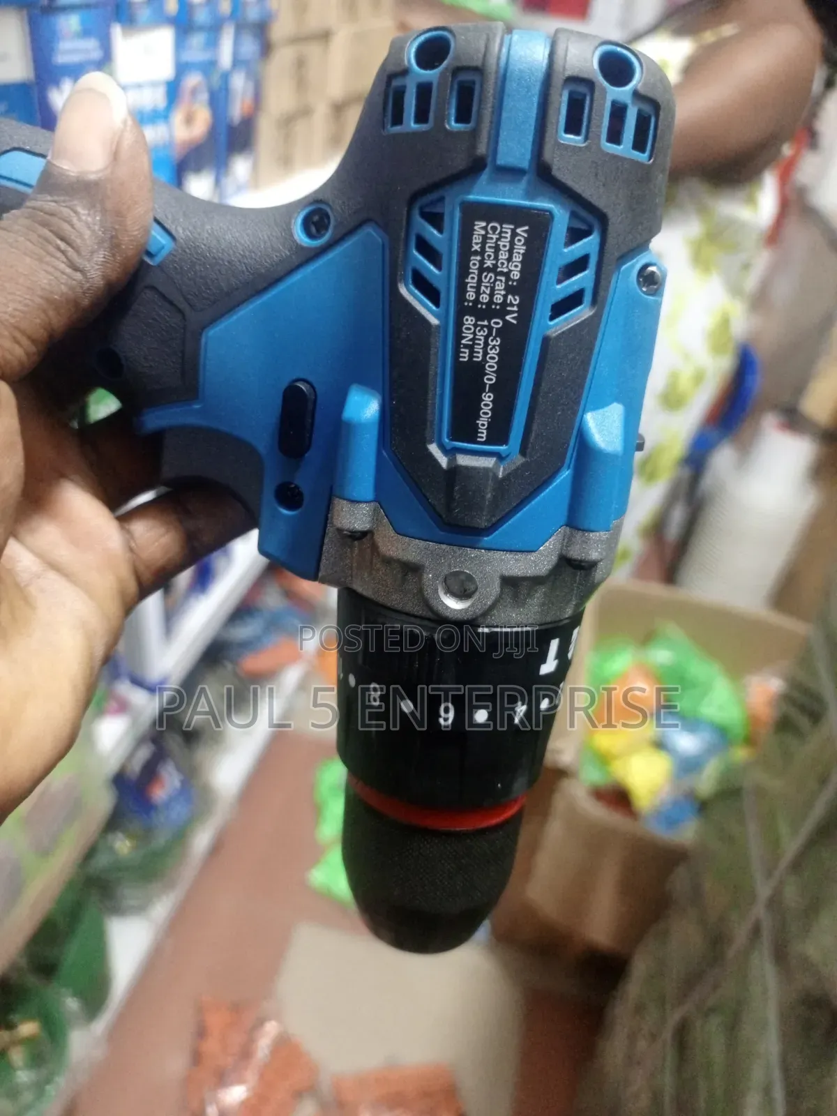 Cordless Drilling Machine Brushless Motor 2*3a Battery