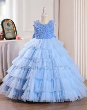 Girls Beautiful Blue Ocean Dresse