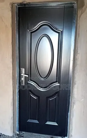 Black Wooden Steel Security Door(Accessories)