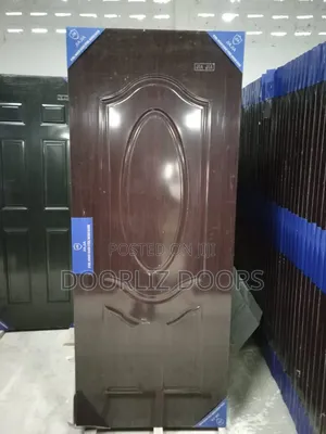 Brown Quality Wooden Steel Security Door With Accessories