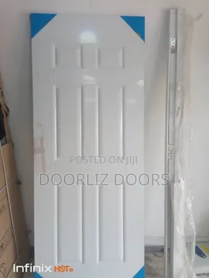 White Wooden Steel Security Door With Keys,Handles and Frames