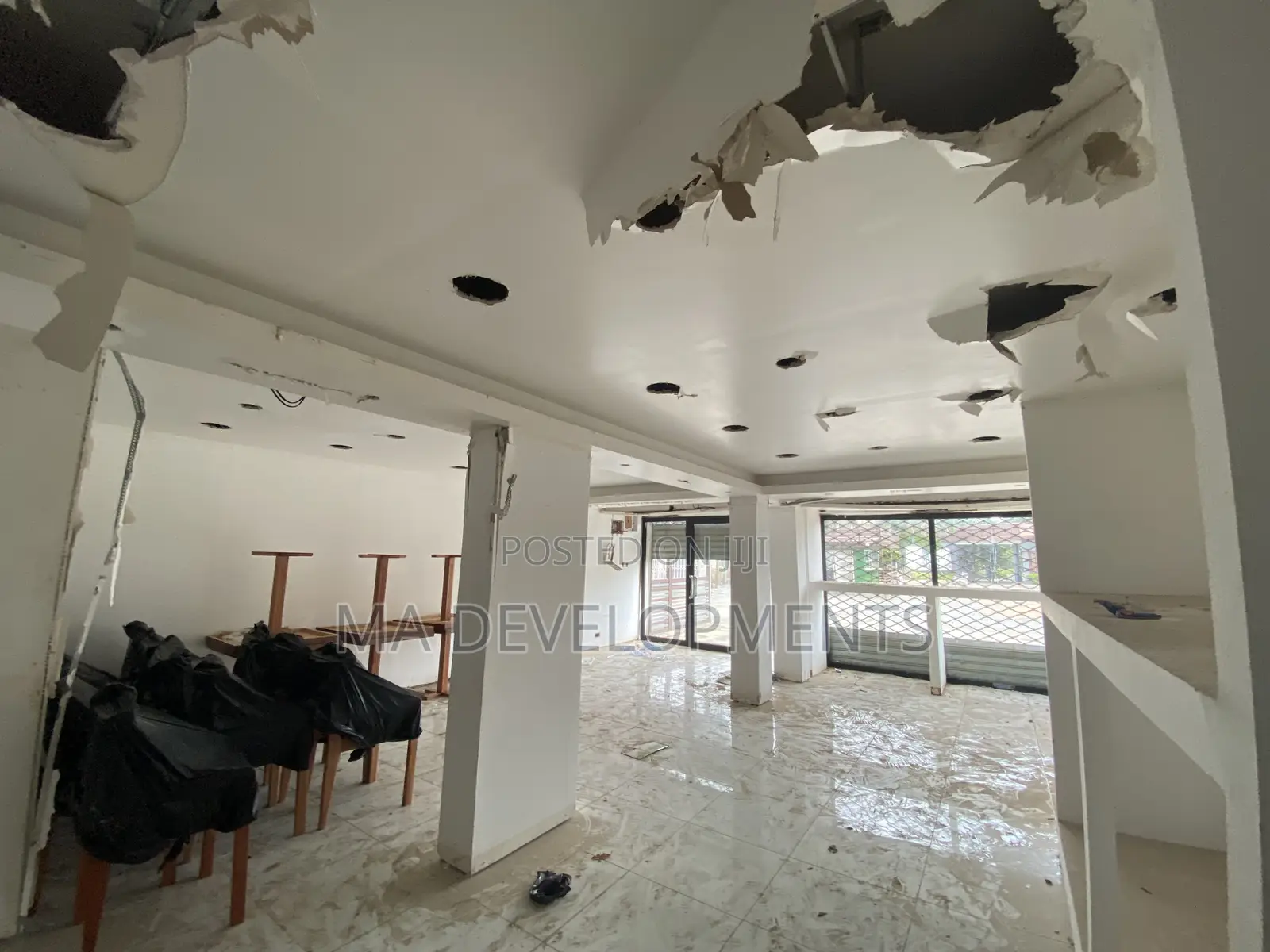 Double Shop With Office for Rent Achimota Neoplan by the Tarred Road.