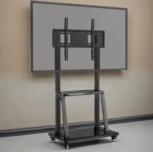 Portable Large Tv Trolley Bracket Stand Height Shelf