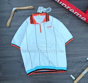 Men's Casual Wear, Collared Zip-Up Short Sleeve Shirt