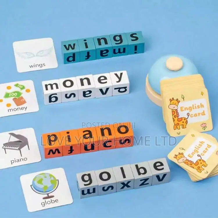 Educational Learning Toy With Letter Blocks Bell