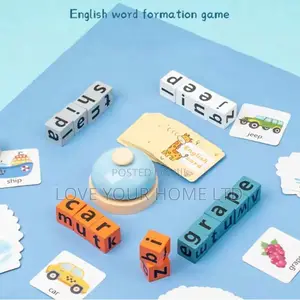 Educational Learning Toy With Letter Blocks Bell