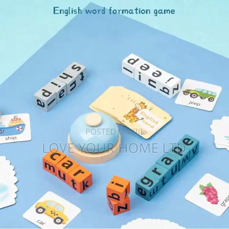 Educational Learning Toy With Letter Blocks Bell