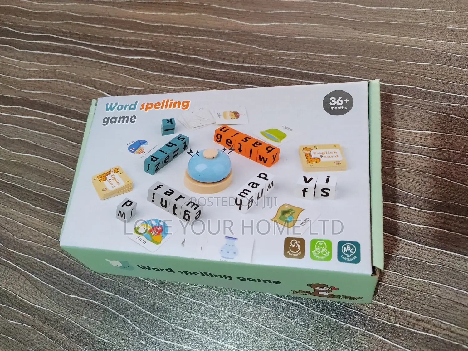 Educational Learning Toy With Letter Blocks Bell