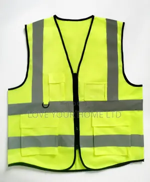 Reflective Safety Vest With Front Pocket Zipper For Men & Women –Green