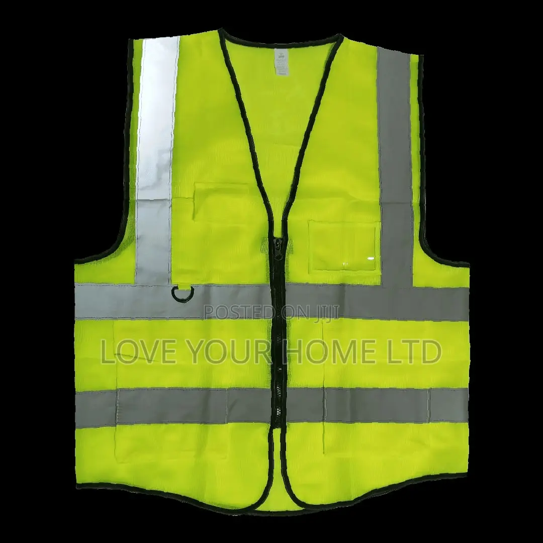 Reflective Safety Vest With Front Pocket Zipper For Men & Women –Green