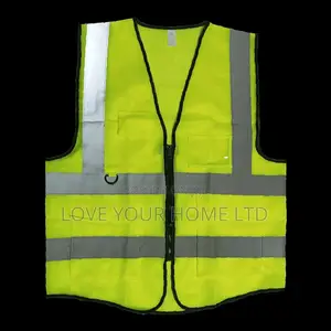 Reflective Safety Vest With Front Pocket Zipper For Men & Women –Green