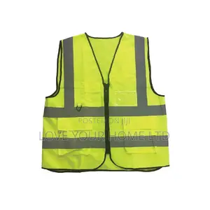 Reflective Safety Vest With Front Pocket Zipper For Men & Women –Green