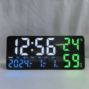 Date Temperature Calendar Digital Wall Clock