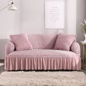 Classic Ruffled Sofa Slipcover ( 3 in 1 Cover )