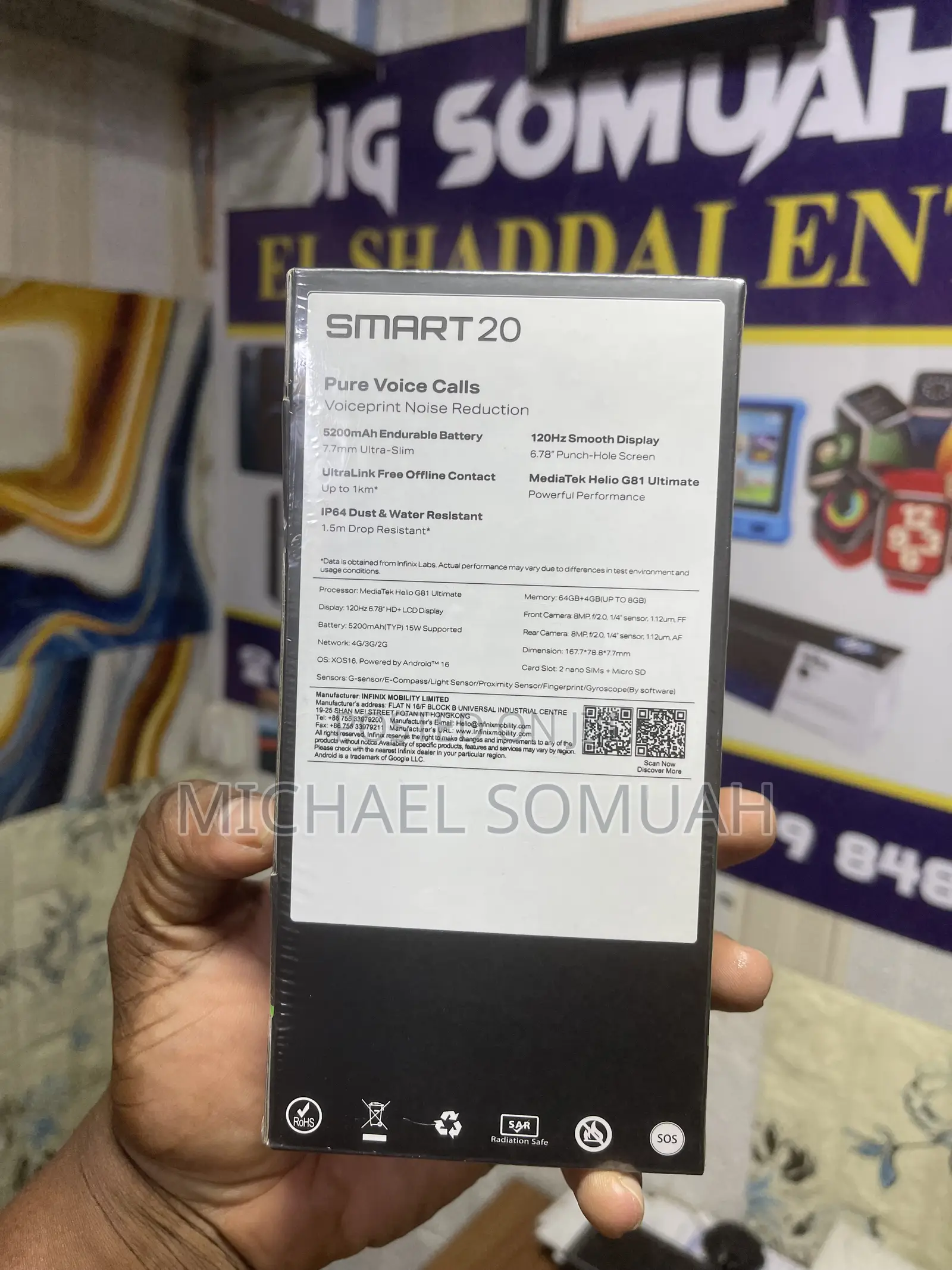 New Infinix Smart 20 64 GB Black
