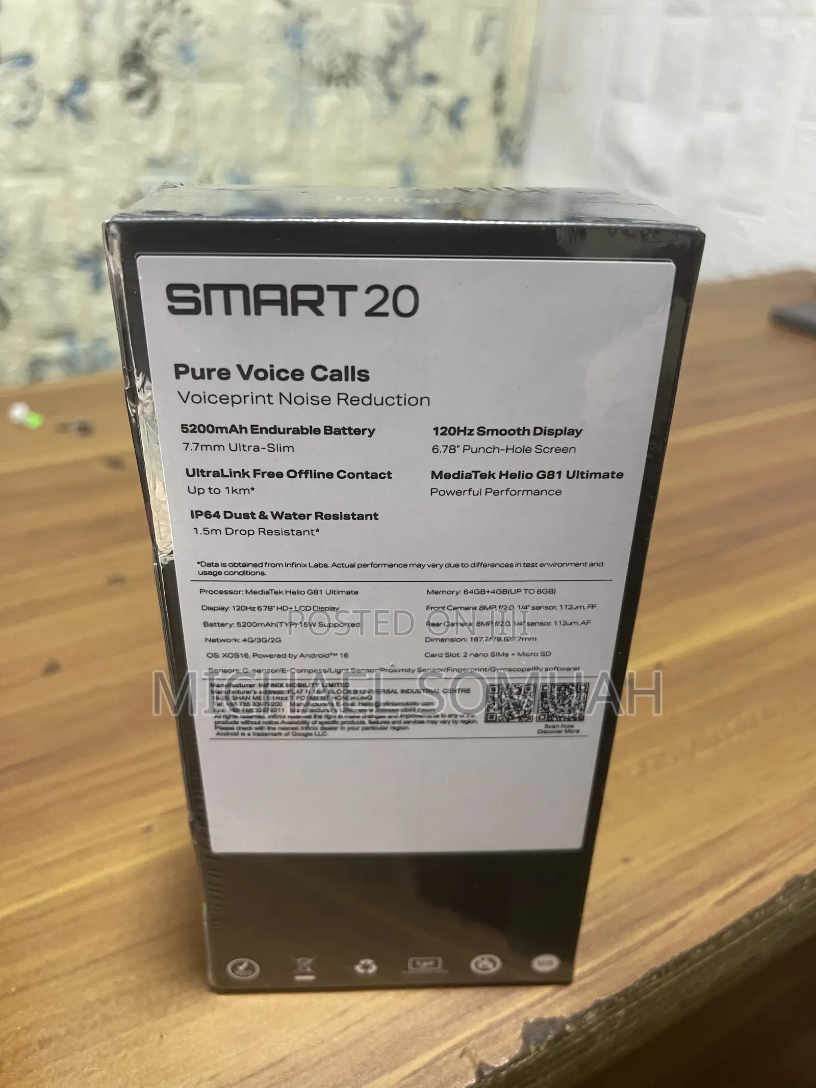 New Infinix Smart 20 64 GB Black
