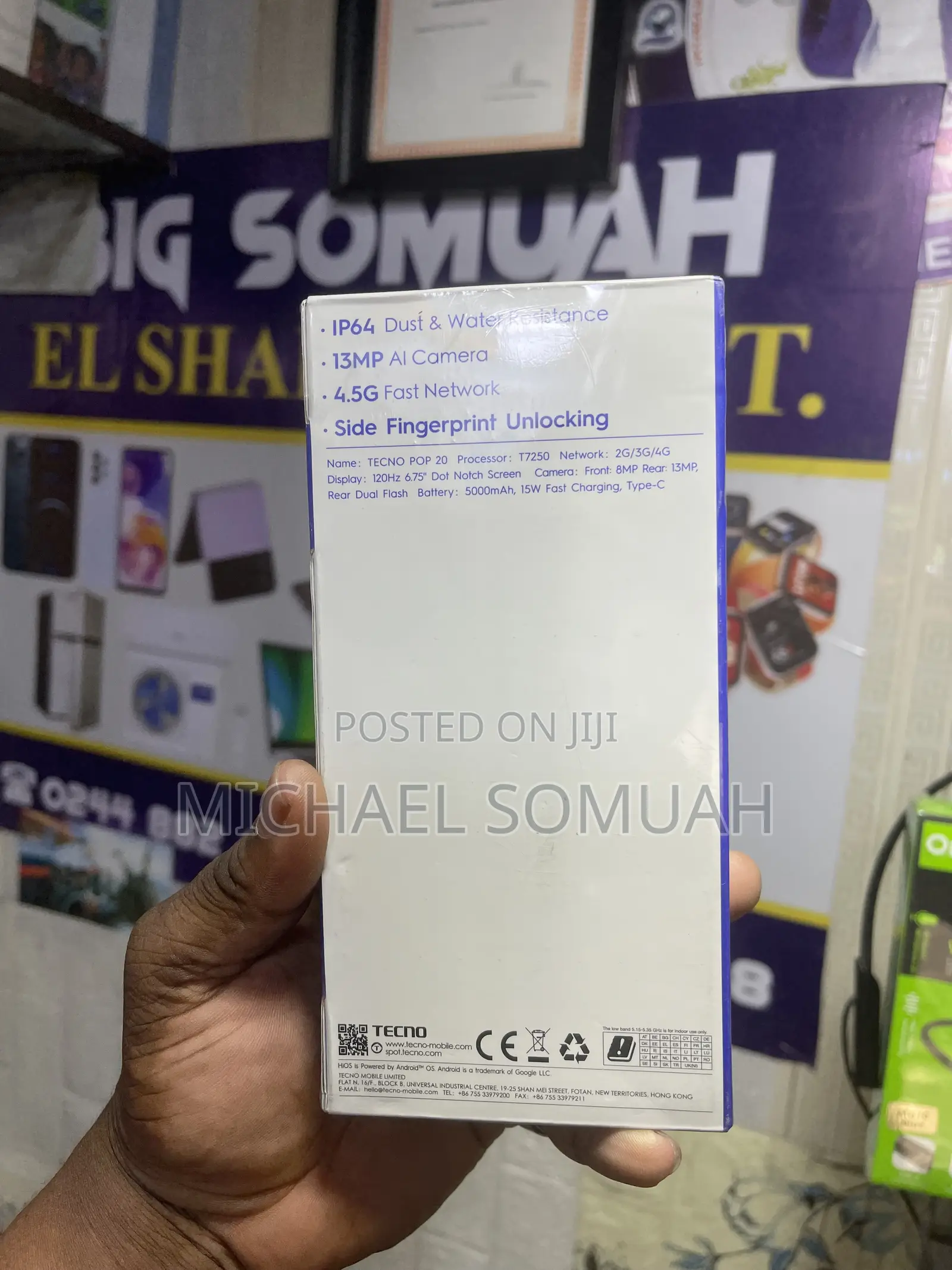 New Tecno Pop 20 64 GB Black