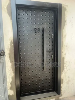 Single Black Heavy Metal Double Lock Security Door(Turkey)