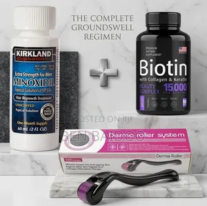 Kirkland Bottle,Derma Roller Biotin Kit