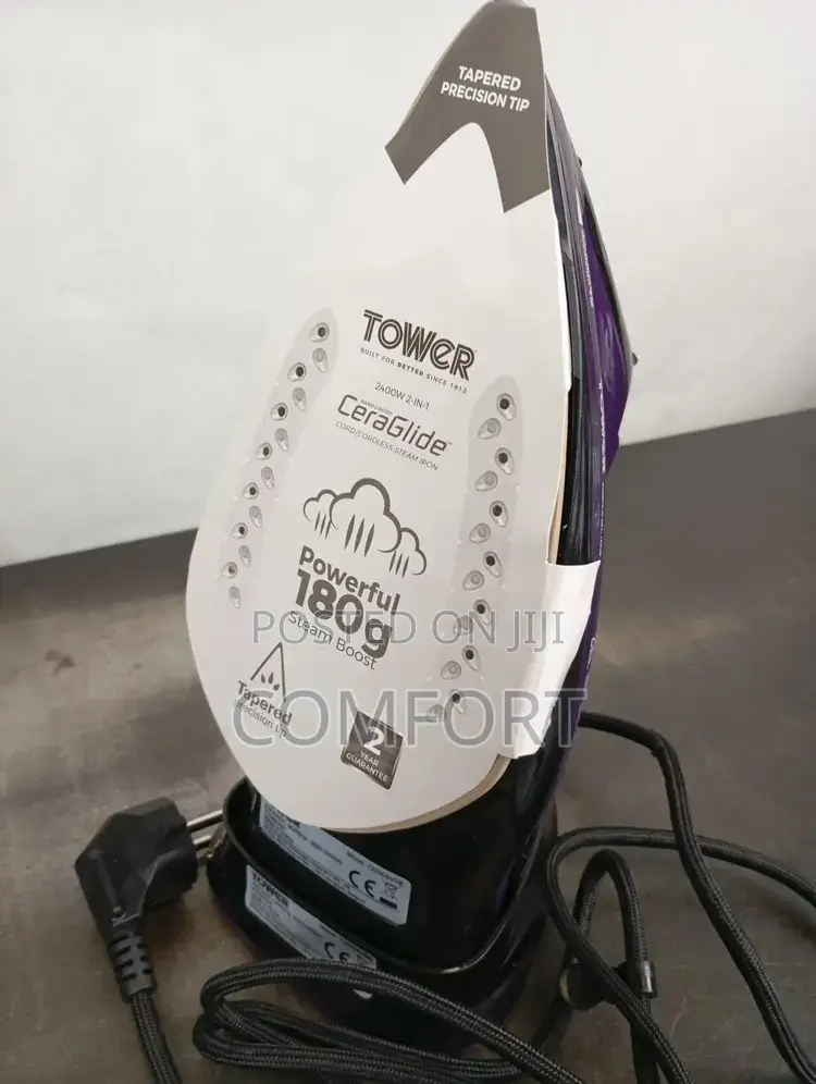 Tower T22008 Ceraglide 2-in-1 Cord Cordless Steam Iron(2400w)