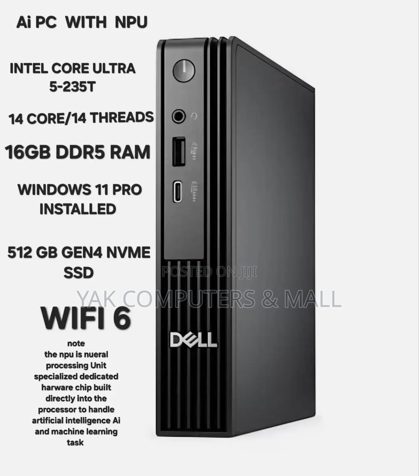 New Dell Pro Slim QCS1250 SFF 16GB Intel Core Ultra 5 SSD 512GB