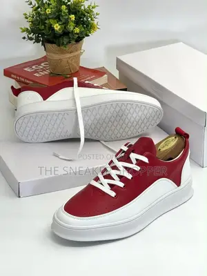 Tim Executive Casual Red and White Sneakers