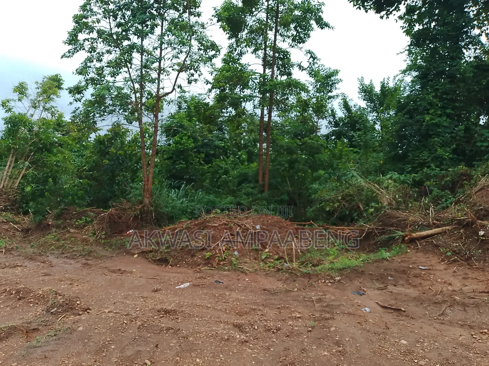 Full Plot at Ejisu Kwaso 100*80 the Plot Is Behind the Foundation