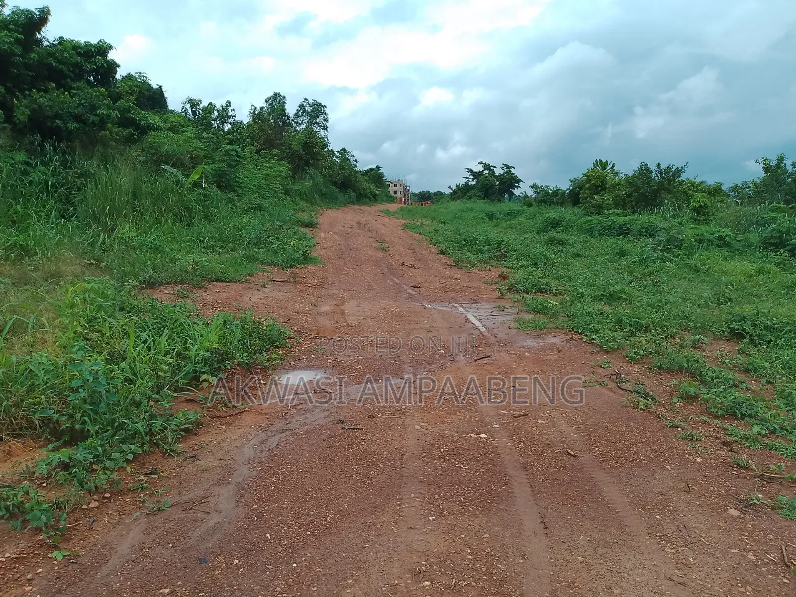 Full Plot at Ejisu Kwaso 100*80 the Plot Is Behind the Foundation