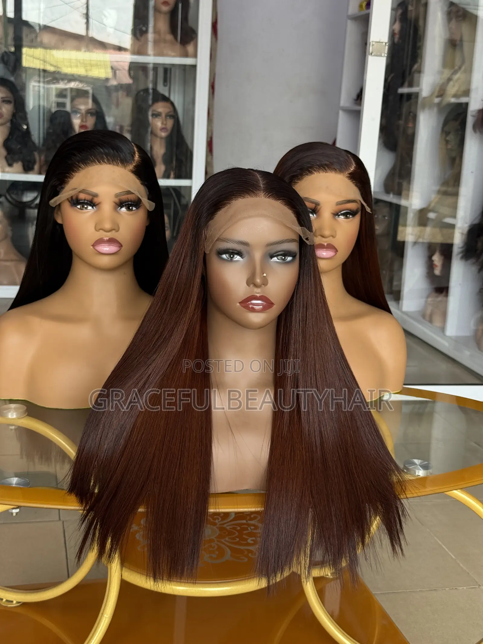 Chocolate Brown Bone Straight With 5x5 Closure 16 Inches