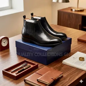 Black Leather Aldo Chelsea Boots