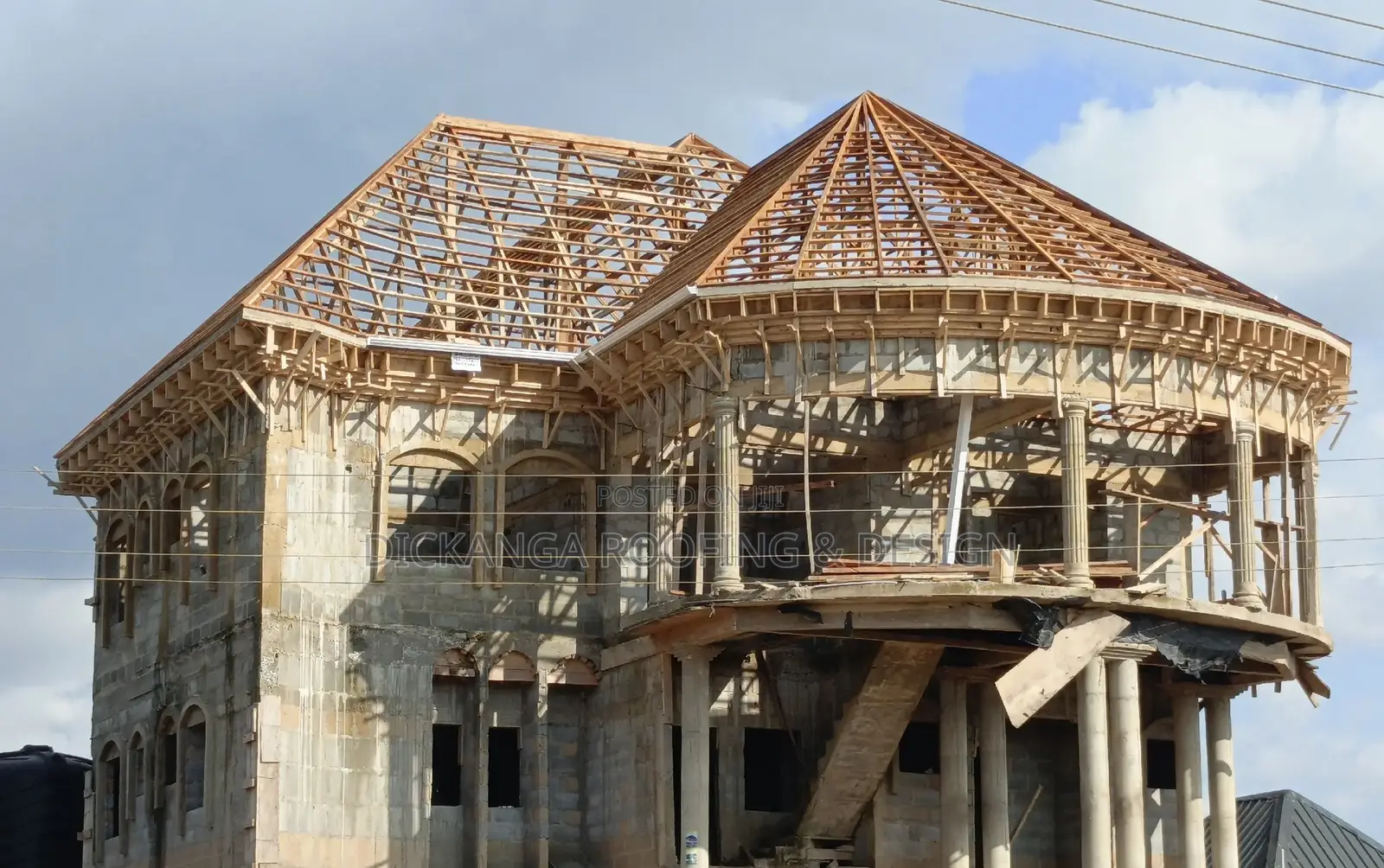 Great Wood Work Done By Dickanga Roofing Design