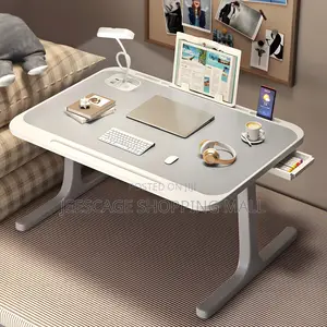 Modern Portable Laptop Bed Desk With Lamp Wireless Charging