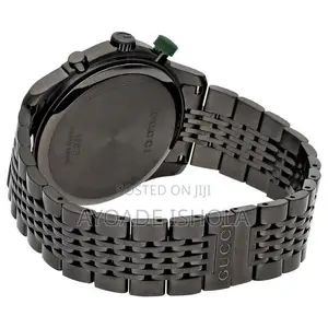 Gucci Men's G-Timeless Black Stainless Steel Sapphire Watch Ya126225a