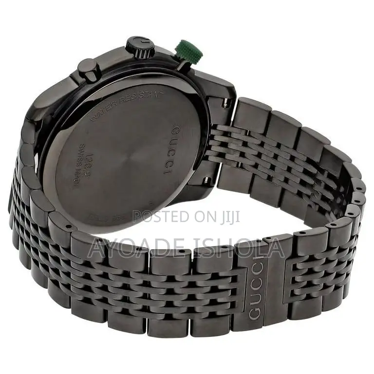Gucci Men's G-Timeless Black Stainless Steel Sapphire Watch Ya126225a