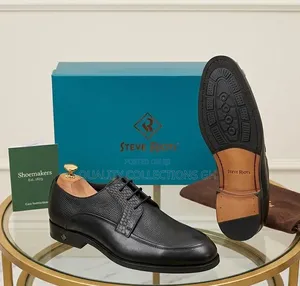 Steve Riots Black Leather Shoe