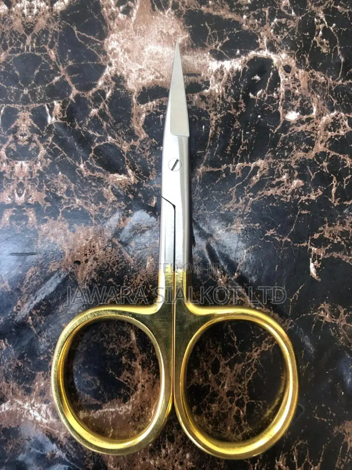 Nail Cuticle Golden Handle Nail Scissior 4" Stainless Steel