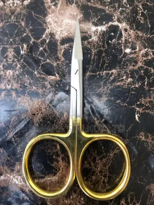 Nail Cuticle Golden Handle Nail Scissior 4" Stainless Steel