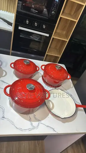 4-piece Enamel Cast Iron Cookware Set