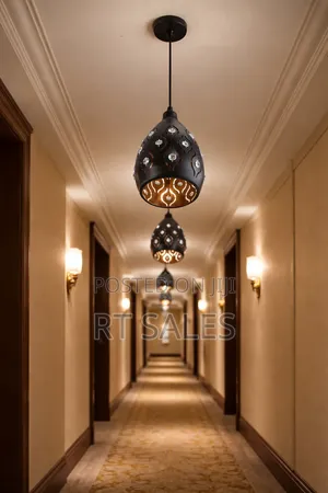 Black Single Pendant Light.