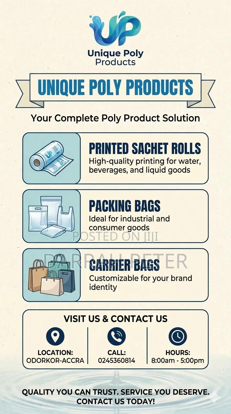 We Do Sachets Water Rolls.