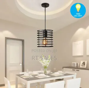 Black Single Pendant Light. Dl02