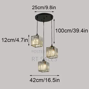 Crystal Body 3 in 1 Pendant Light. Dl014