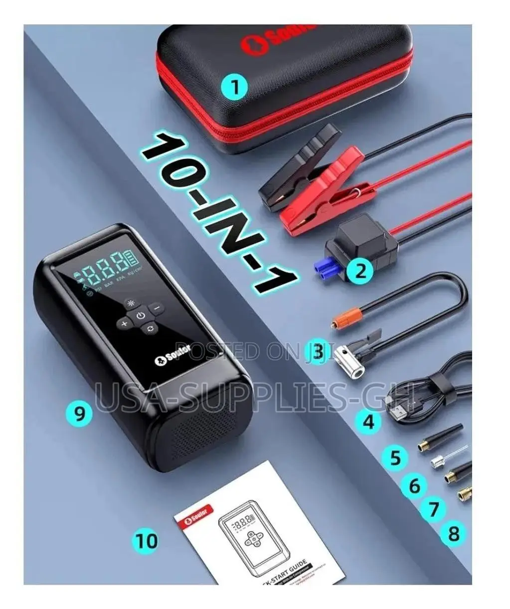 Soulor Car Jump Starter Air Compressor 160psi Tire Inflator From Usa