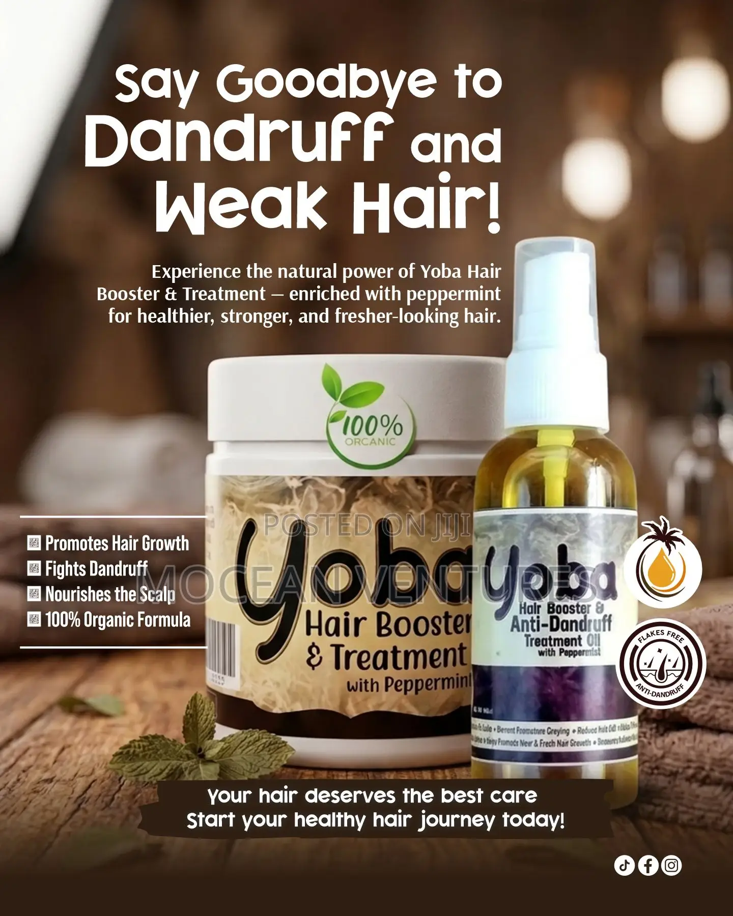 Yoba Hair Booster Dandruff Treatment Cream Oil