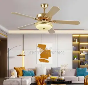 Elegant Gold 5 Blades Fan