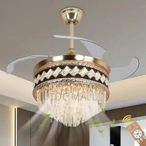 Premium Crystal Fanlight With Bluetooth + Remote Control - 85% Copper