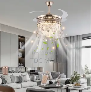 Executive Crystal Ceiling Fanlight With Bluetooth + Remote-85% Copper