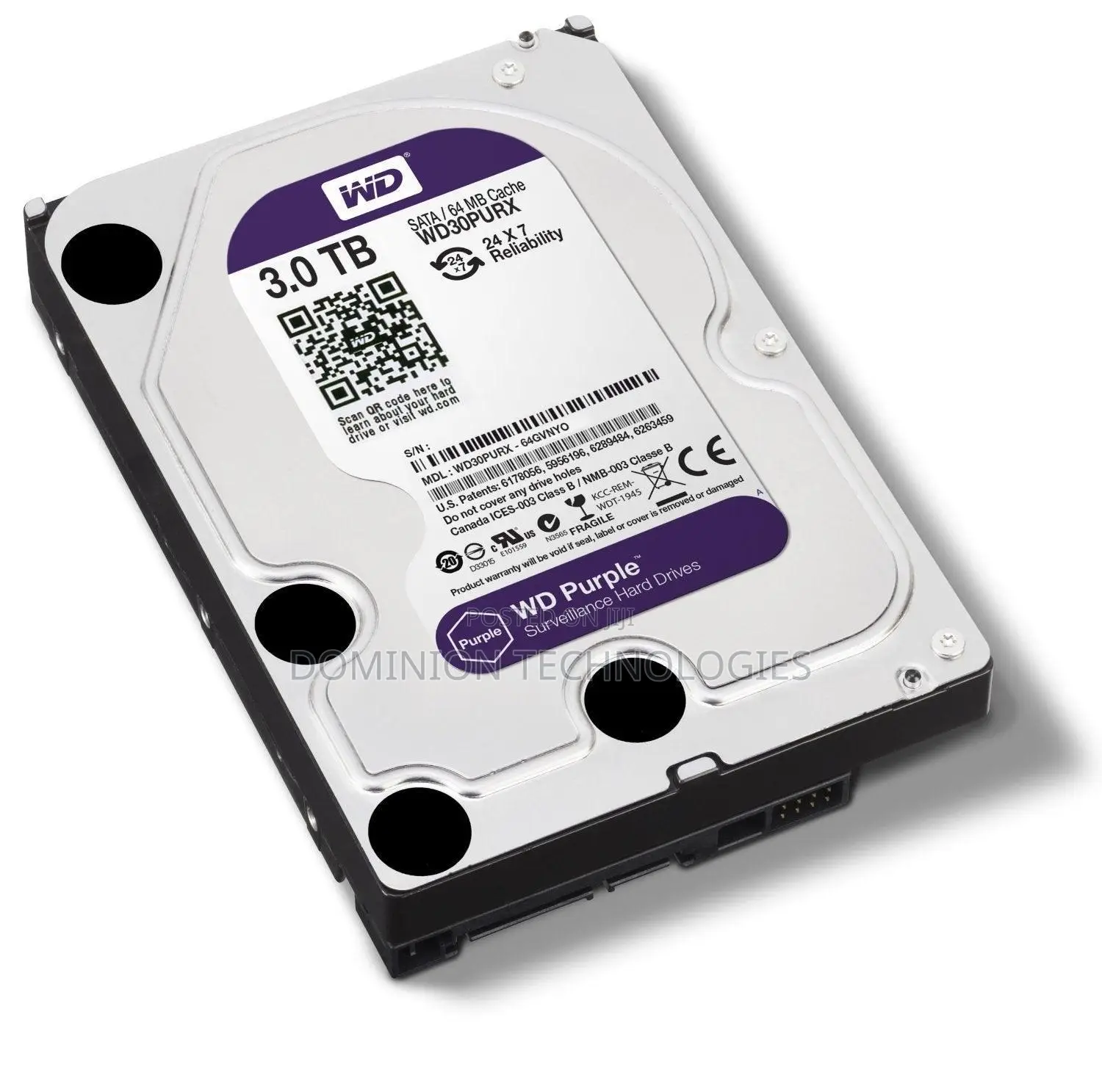 3tb Wd Purple Surveillance HDD